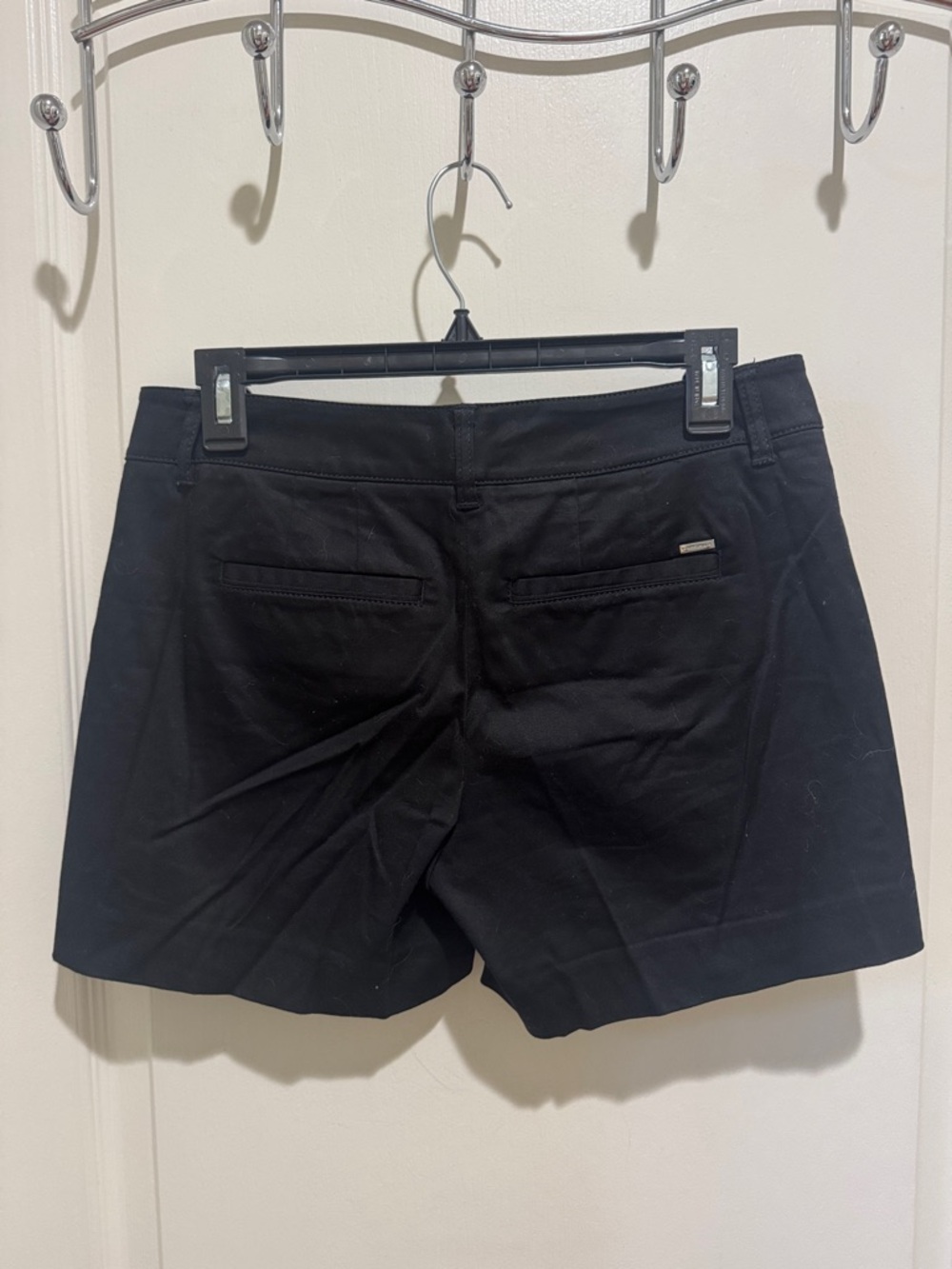 WHBM Black Stretch Cotton Shorts Mid Rise Sz 2 EUC $68 - Picture 10 of 12